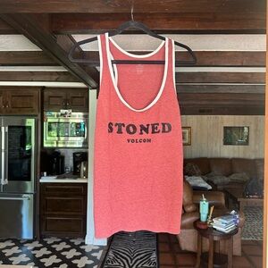 Volcom Stone Red STONED Tank Top SIZE M